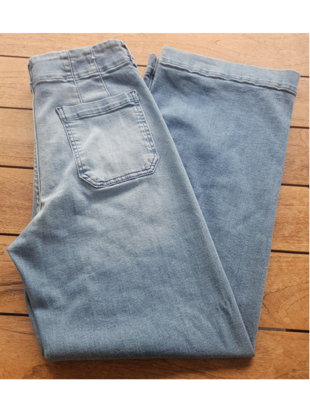 Anthropologie Maeve Colette High-Rise Wide-Leg Full-Length Jeans Size 30 - Picture 7 of 7
